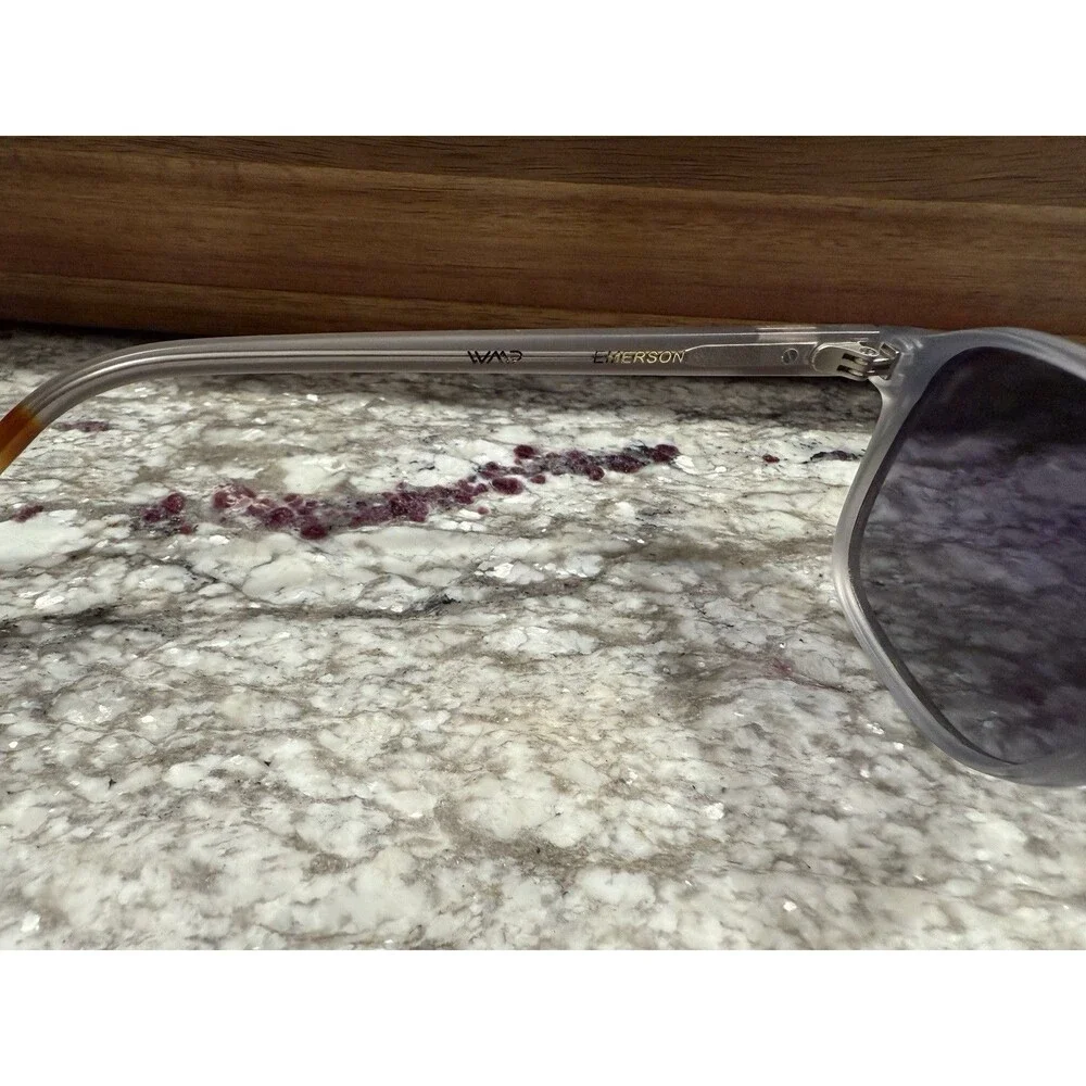 WMP Emerson Grey Brown Sunglasses Square Polarized 100% UV Protection 54-20-147